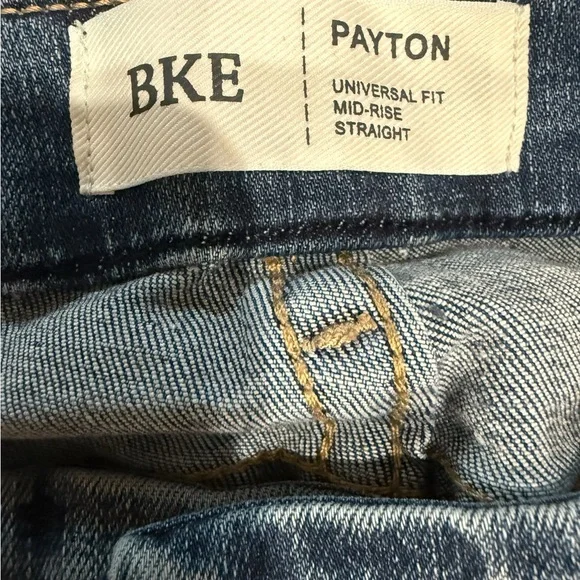 BKE BUCKLE Payton Universal Fit Mid-Rise Straight Stretch Jeans Size 28x32 - Picture 3 of 13